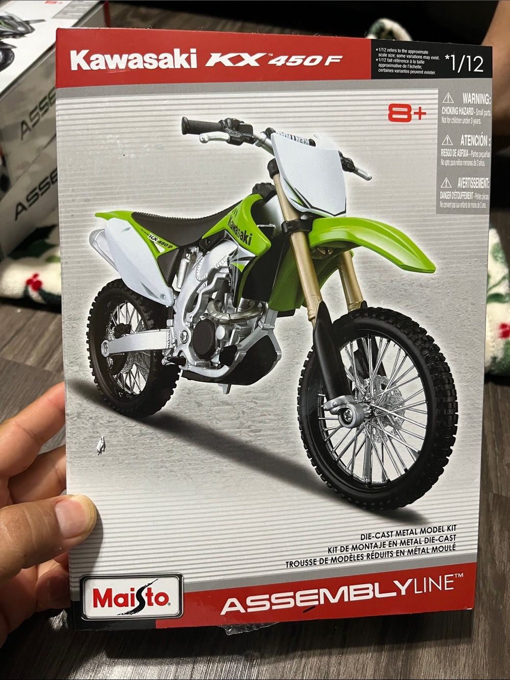 Kawasaki KX450F Green Dirt Bike Model Kit